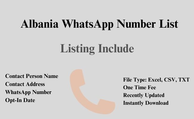 Albania whatsapp number list