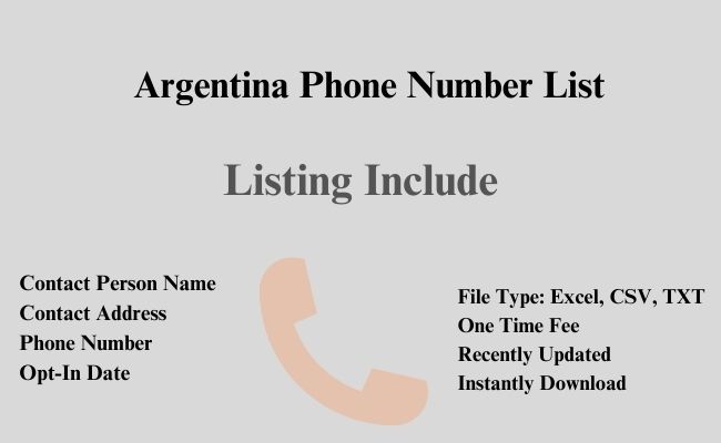 Argentina Phone number list