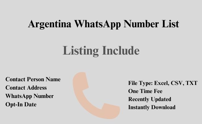 Argentina whatsapp number list