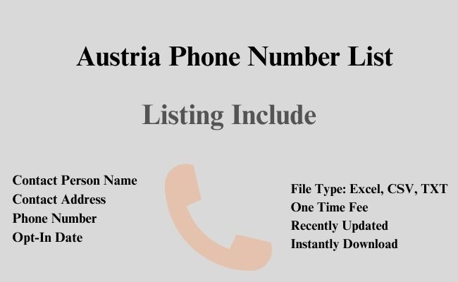 Austria Phone number list