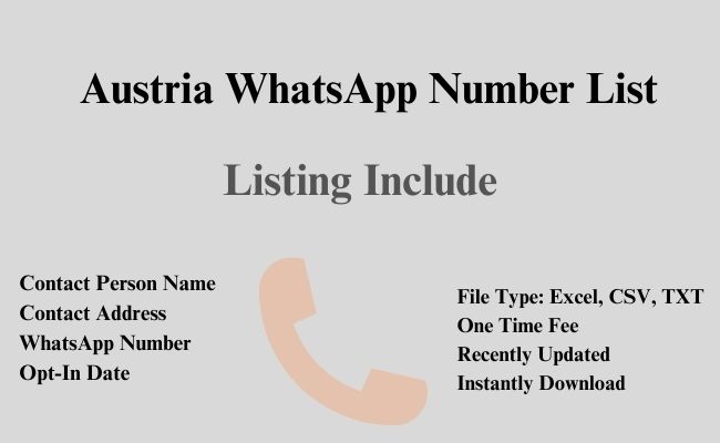 Austria whatsapp number list