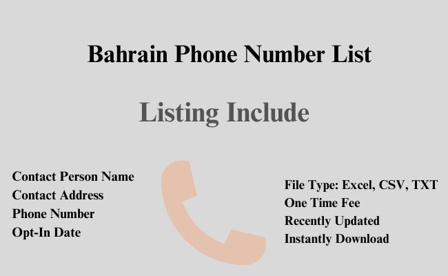 Bahrain Phone number list