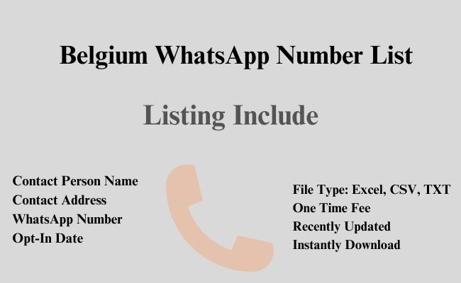 Belgium whatsapp number list