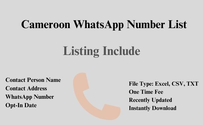 Cameroon whatsapp number list