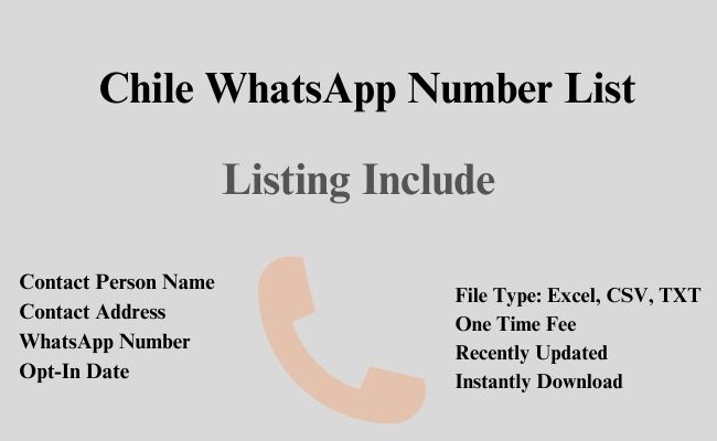 Chile whatsapp number list