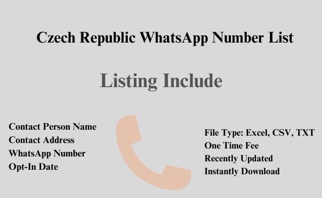 Czech Republic whatsapp number list