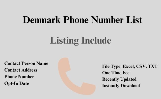 Denmark Phone number list