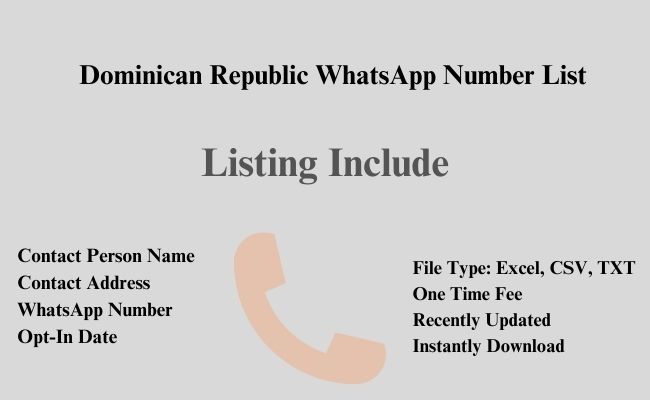 Dominican Republic whatsapp number list