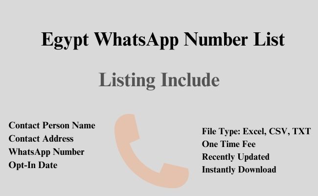 Egypt whatsapp number list