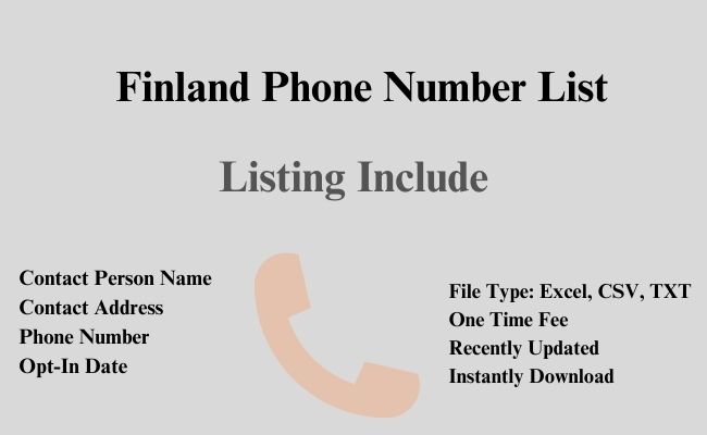 Finland Phone number list