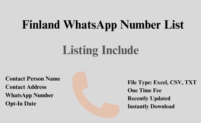 Finland whatsapp number list