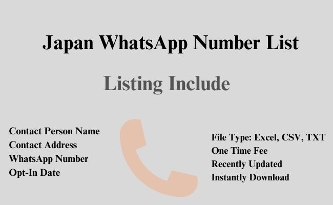 Japan whatsapp number list