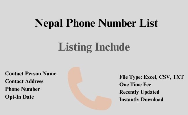 Nepal Phone number lis