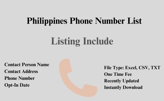 Philippines Phone number list
