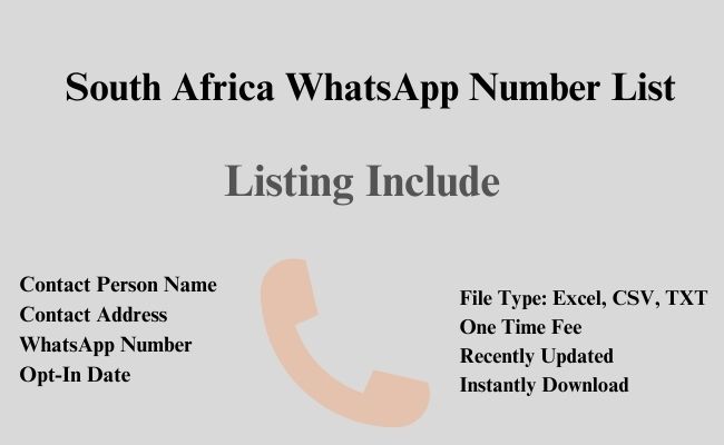 South Africa WhatsApp Number List