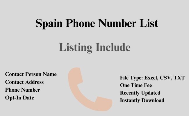 Spain Phone number list