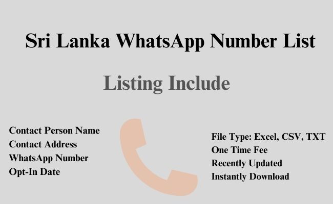 Sri Lanka whatsapp number list