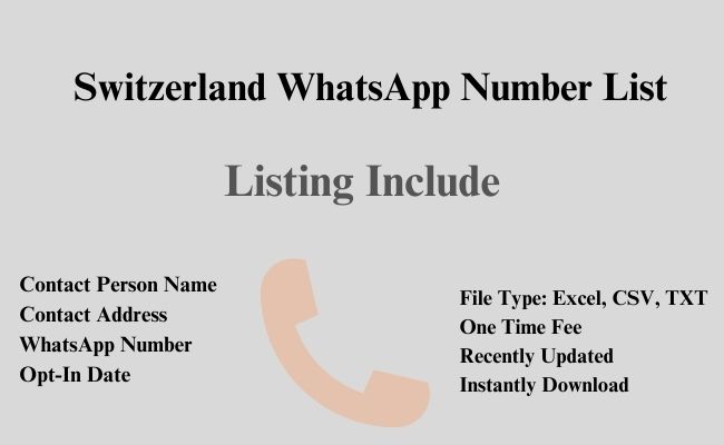 Switzerland whatsapp number list