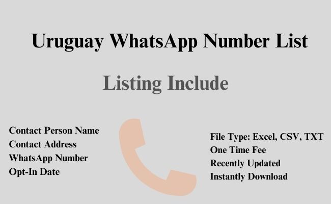 Uruguay whatsapp number list