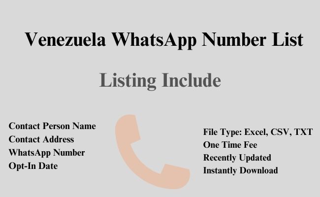 Venezuela whatsapp number list