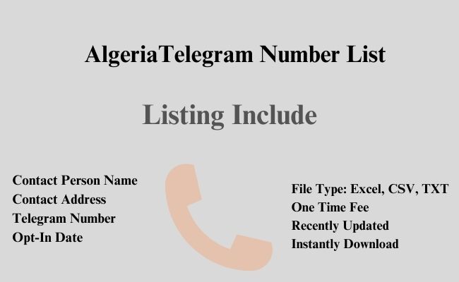 Algeria telegram number list