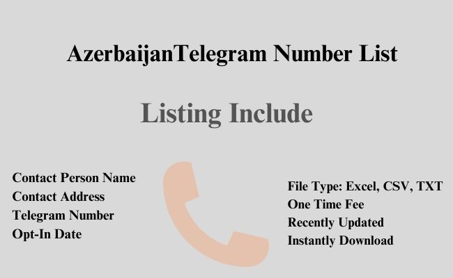 Azerbaijan telegram number list