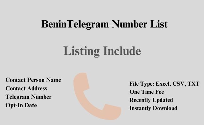 Benin telegram number list