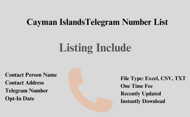 Cayman Islands telegram number list