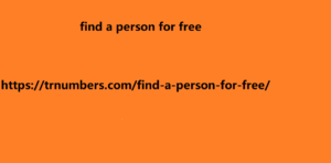 find a person for free 